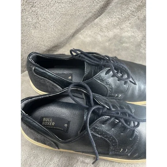 Bull Boxer Jadyn Men’s 9 Metallic Blue Leather Shoes Loafers Sneakers 43 Oxfords - Picture 7 of 13